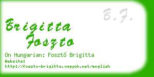 brigitta foszto business card